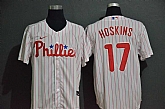 Phillies 17 Rhys Hoskins White 2020 Nike Cool Base Jersey,baseball caps,new era cap wholesale,wholesale hats
